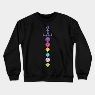 Bubblegum Polyhedral Dice Sword Tabletop Roleplaying RPG Gaming Addict Crewneck Sweatshirt